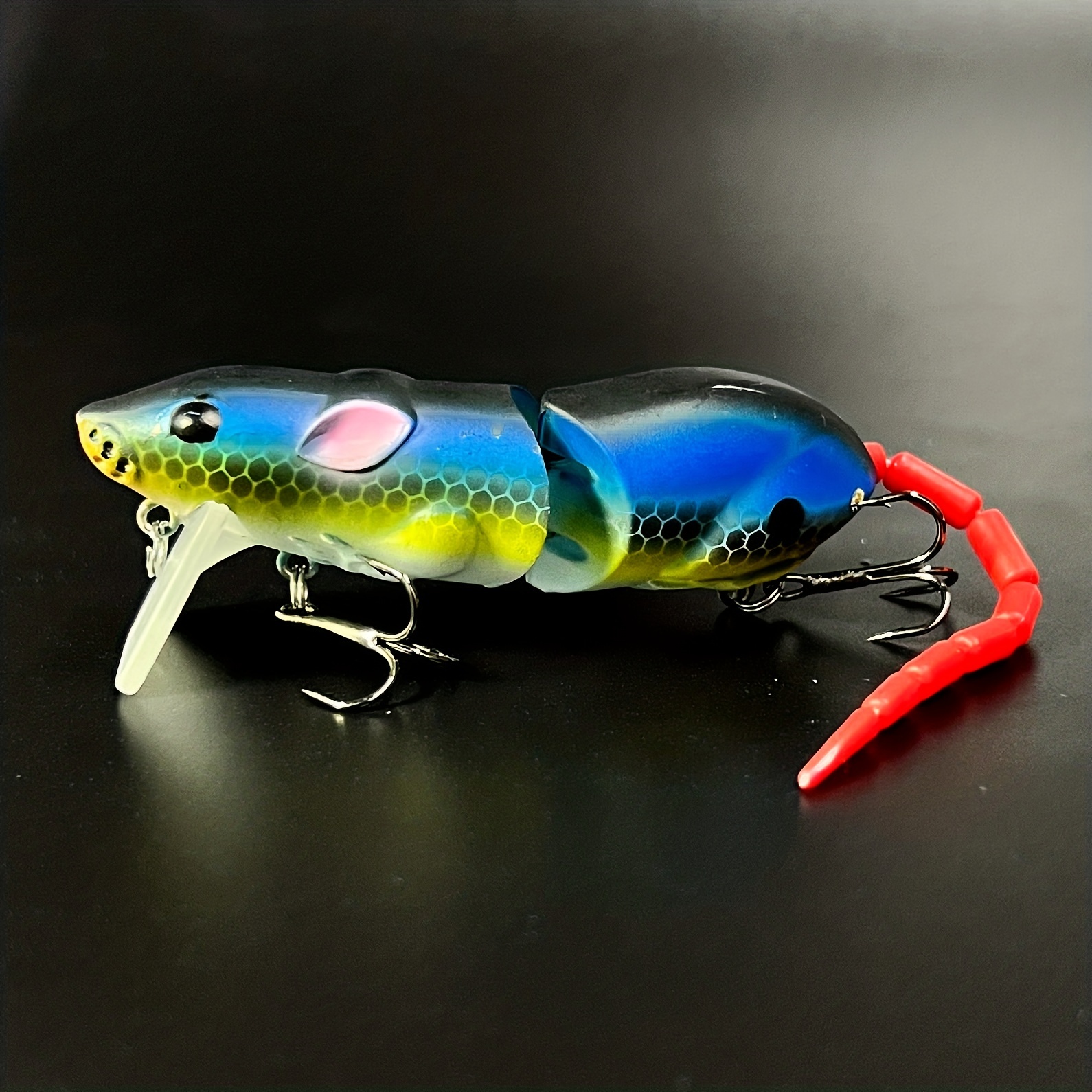 1pc 15.5g/8.5cm Artificial Topwater Simulation Rat Fishing Lure,  0.55oz/3.35in Bionic Multi-section Wobbler Hard Bait, Fishing Gear  Accessories