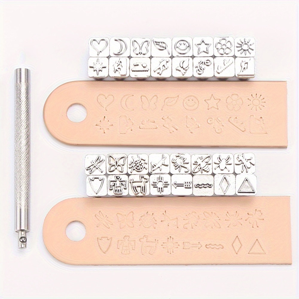 5pcs Design Metal Stamps Set Jewelry Stamping Tools Leather Punching Kit