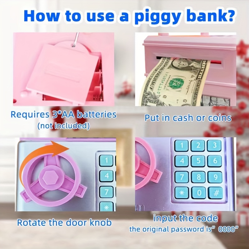 Piggy Bank Toys for 4 5 6 7 8 Year Old Boys Gift Ideas, Real Money Saving  Box for Boys Toys Age 6-8-10, Christmas Birthday Gifts for 4 5 Year Old Boys