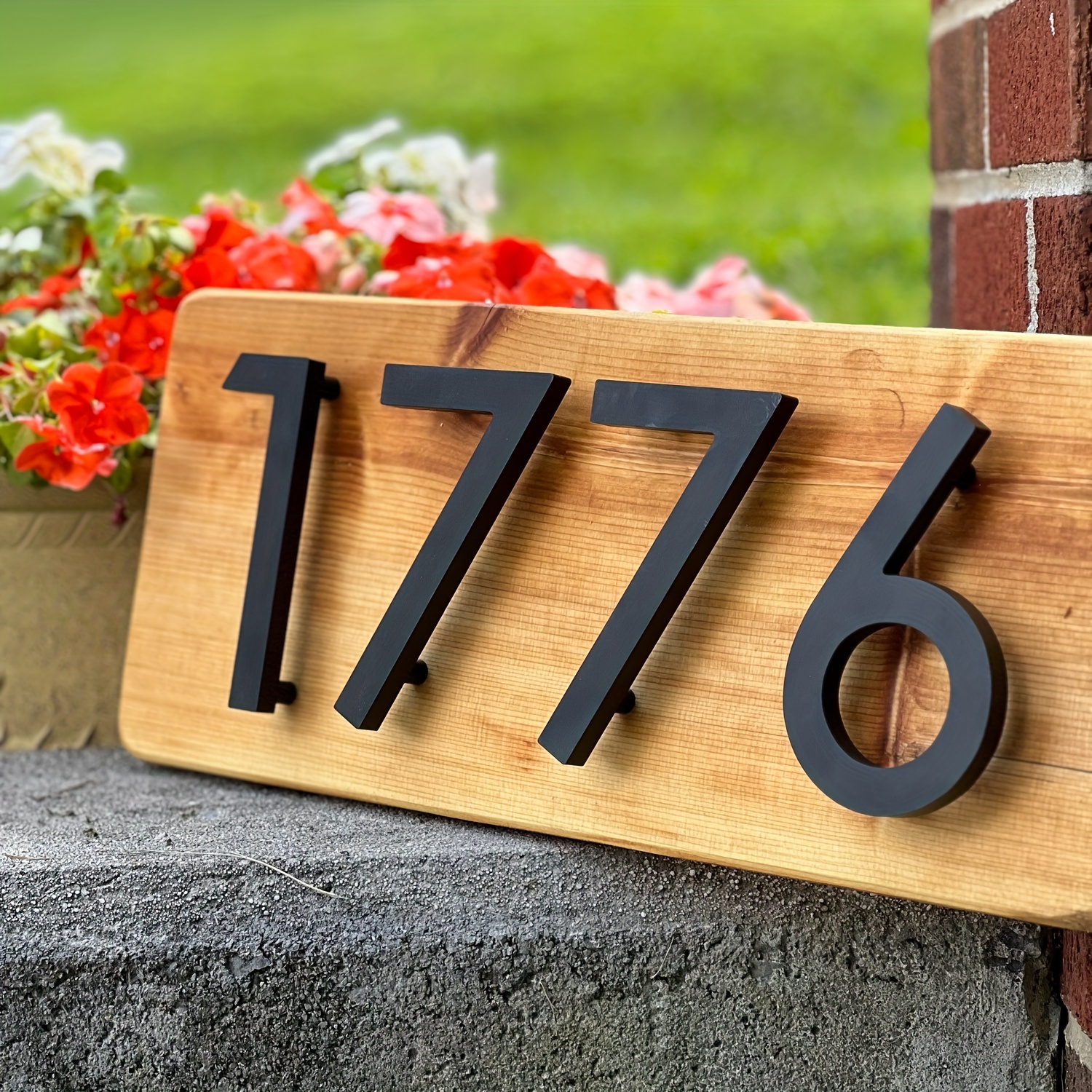 Números de casa para exteriores modernos números de casa de metal negro  números de dirección para números de casa 7 pulgadas grandes números de  puerta