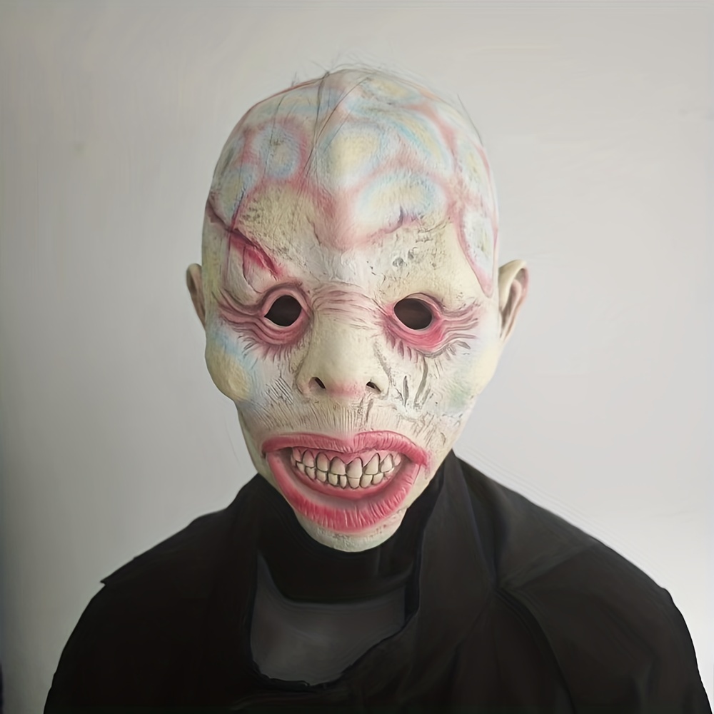 Men's Horror Clown Cosplay Mask Creepy Bloody Demon Evil Hat - Temu