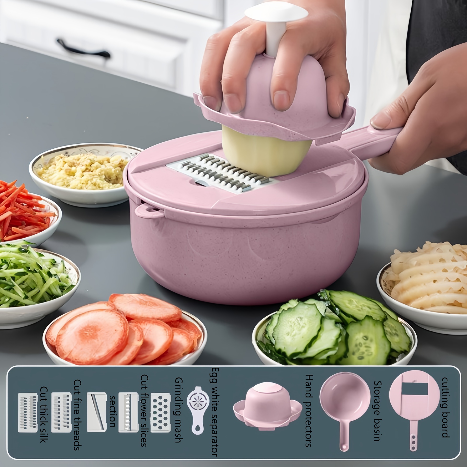 Vegetable Slicer, Multifunctional Fruit Slicer, Manual Food Grater,  Vegetable Grater, Cutter, Potato Grater, Household Potato Shredders, Kitchen  Stuff, Kitchen Gadgets - Temu