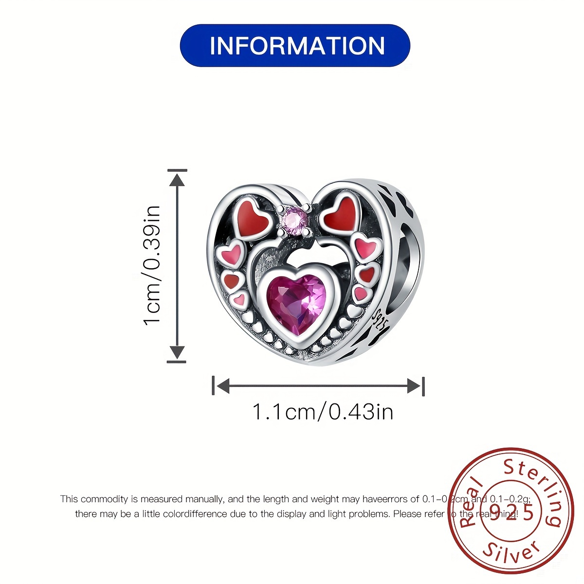 Bracelet Argent 925 Avec Breloques - Vintage, 47.9g, Occasion, Couleur Argenté