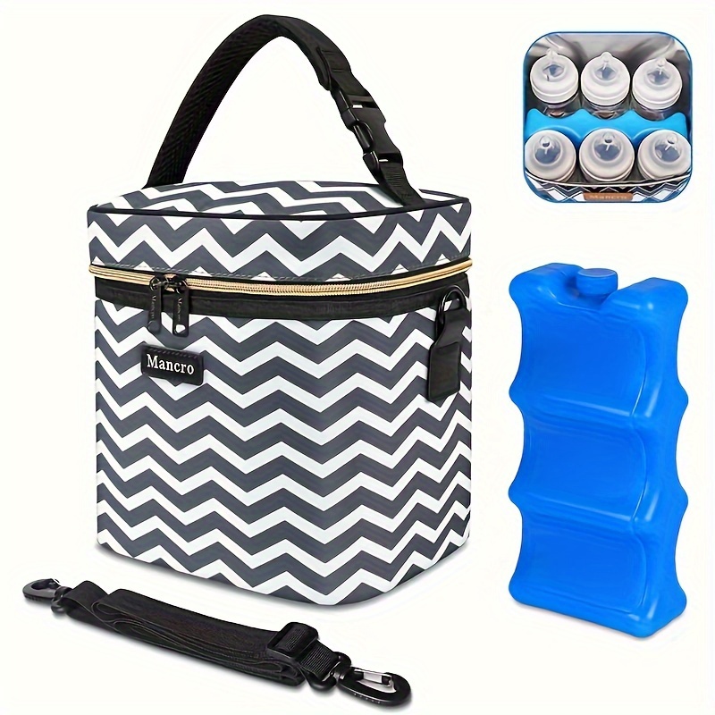Portable Cooler Bag With Ice Pack Small Insulated Handbag - Temu