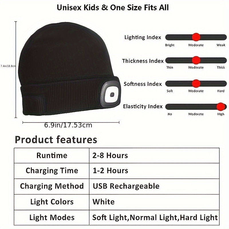 Bonnet Ultimate Winter Hat + lumière rechargeable