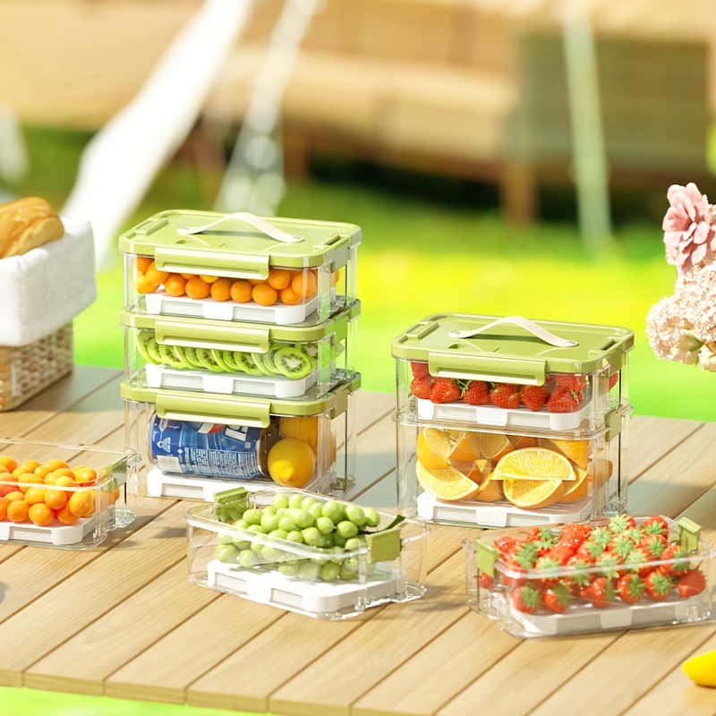 2pcs 35 1oz Outdoor Portable Fresh-keeping Food Box