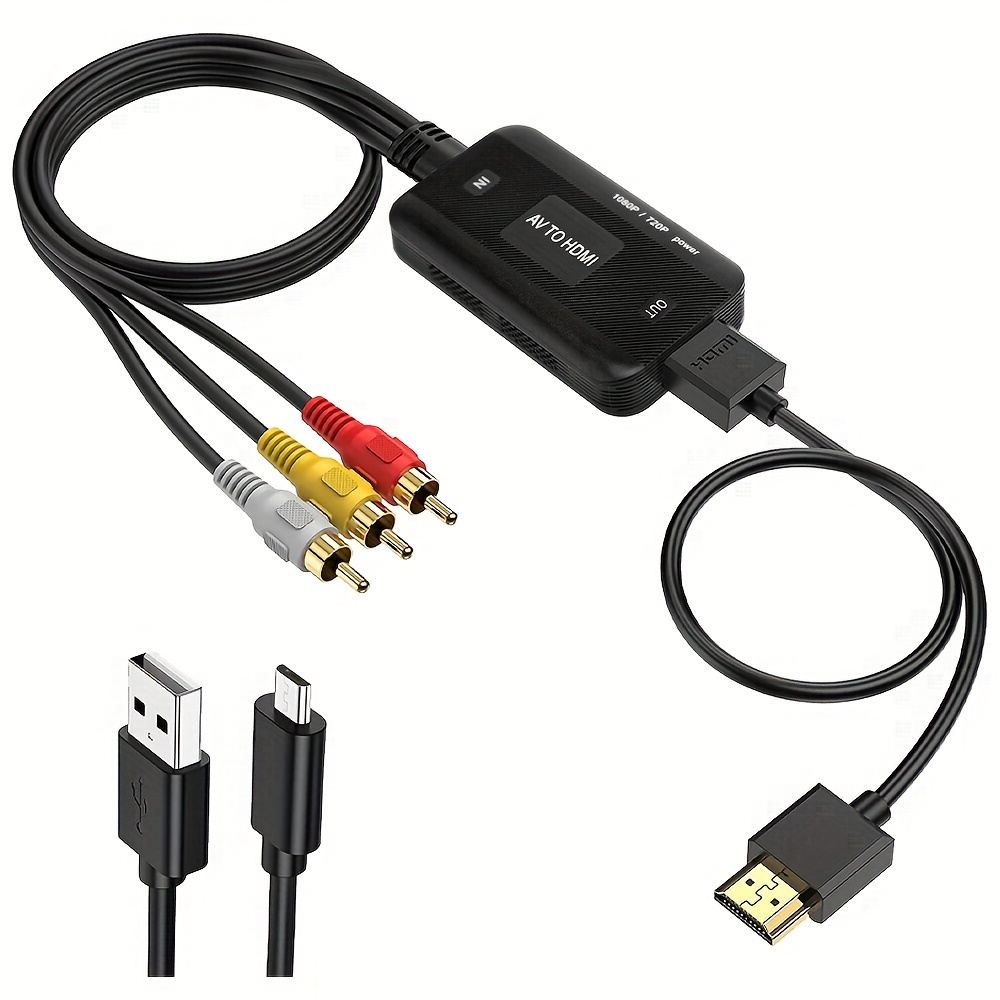 Adaptateur de convertisseur audio vidéo Mini AV vers HDMI pour