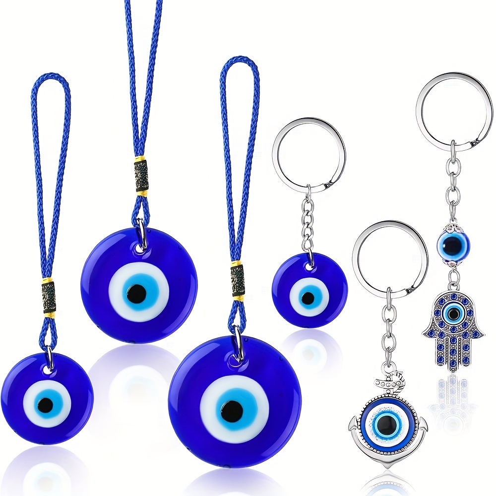 Rainbow Heart Evil Eye Keychain Key Ring For Friend Lovers - Temu