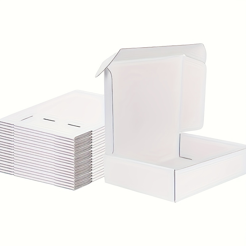 Cajas plegables de cartón ondulado, blancas