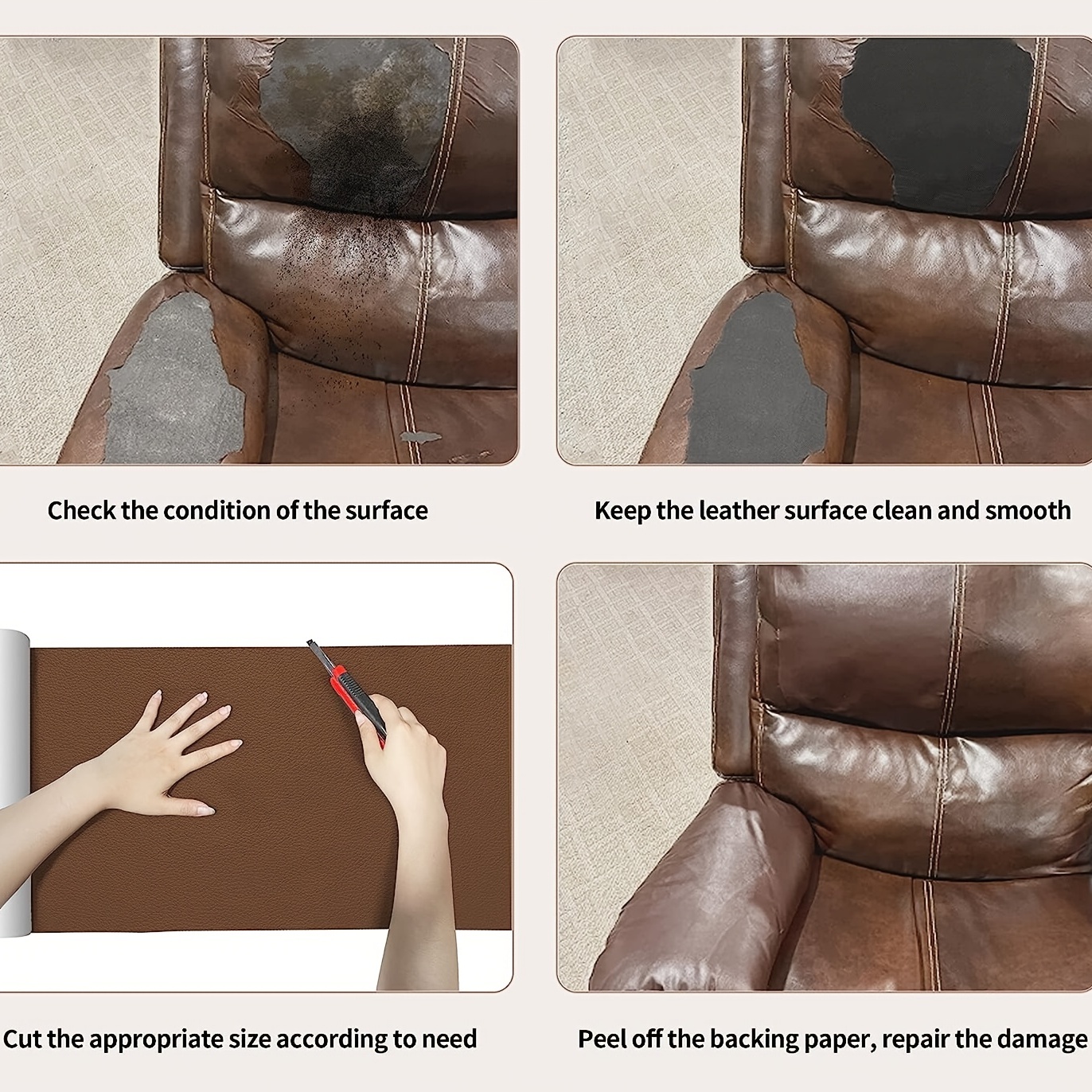 Big Size Sofa Repair Artificial Leather Repair Patch Tape - Temu