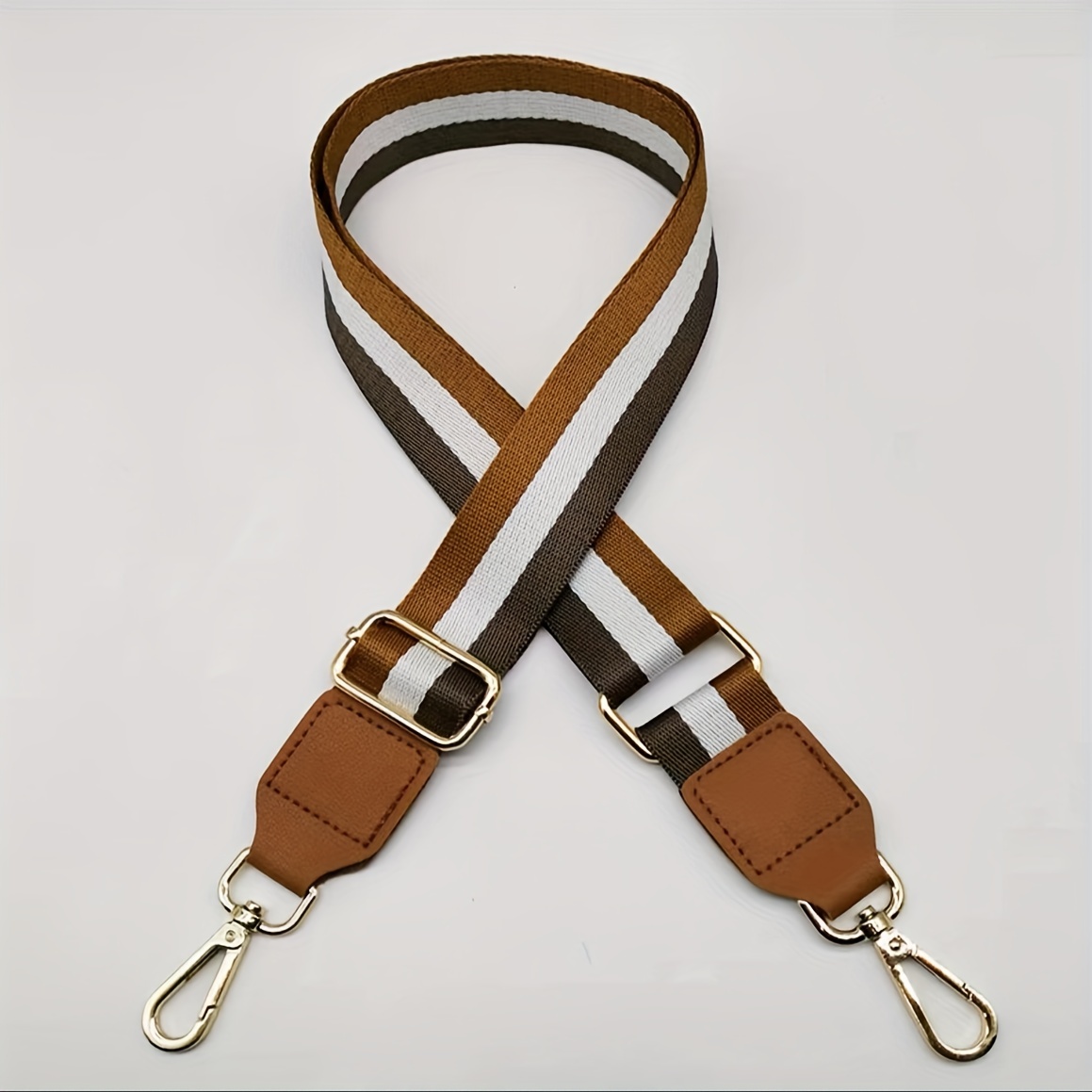 Purse Strap Universal Adjustable with No Punching Buckle Bag Shoulder Strap  Cross Body Strap for Small Bag Briefcase Purse DIY Modification Brown 