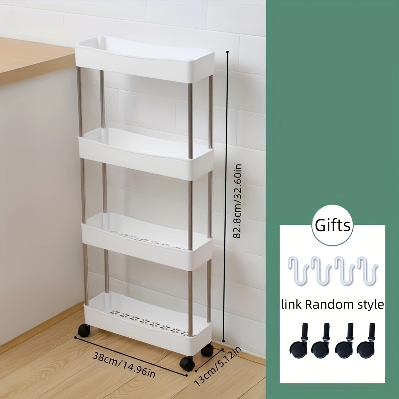 Slim And Stylish Bathroom Organizer With Movable Shelves And - Temu