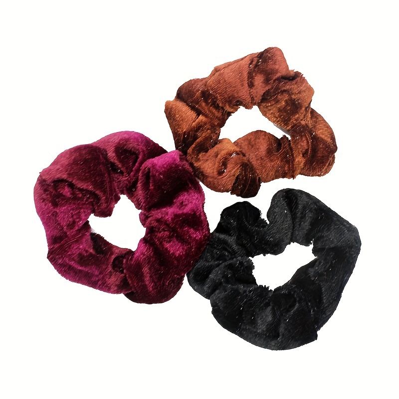 Velvet Scrunchies for Hair, Soft Velvet Scrunchie Pastel Solid