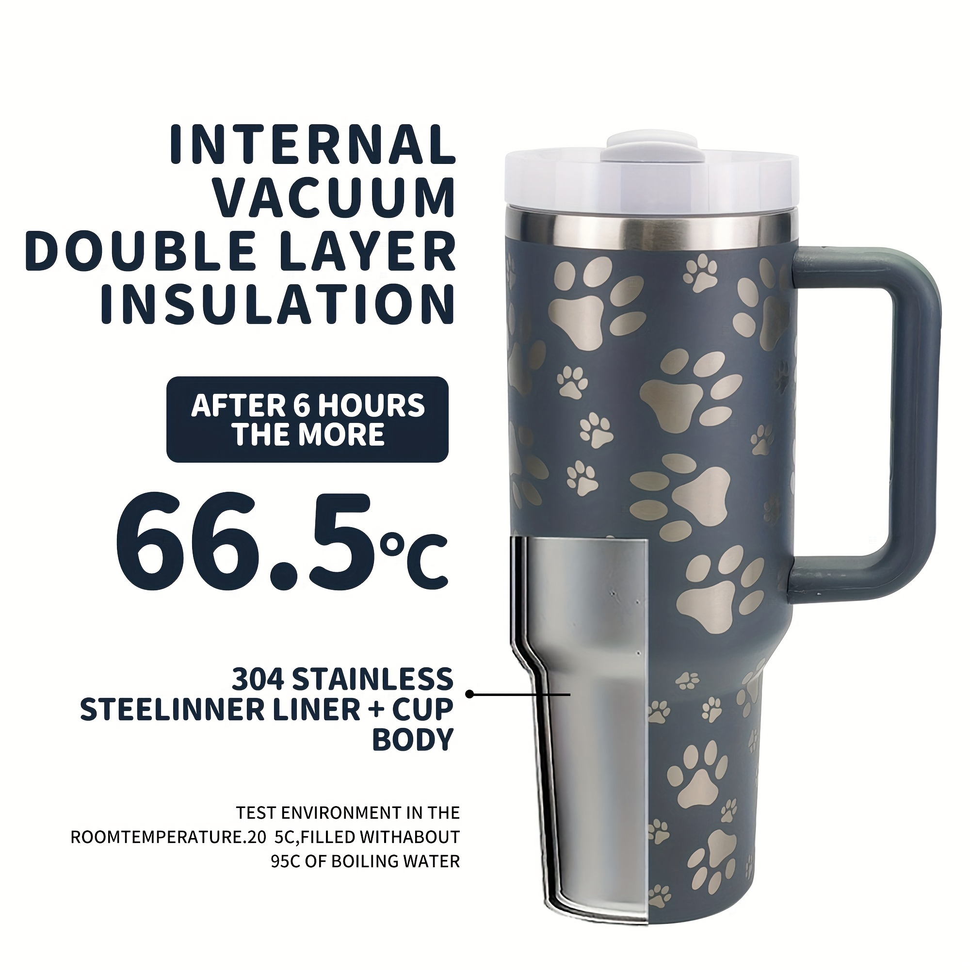 25-Pack 40OZ Stainless Steel Insulated Tumbler with straw and handle