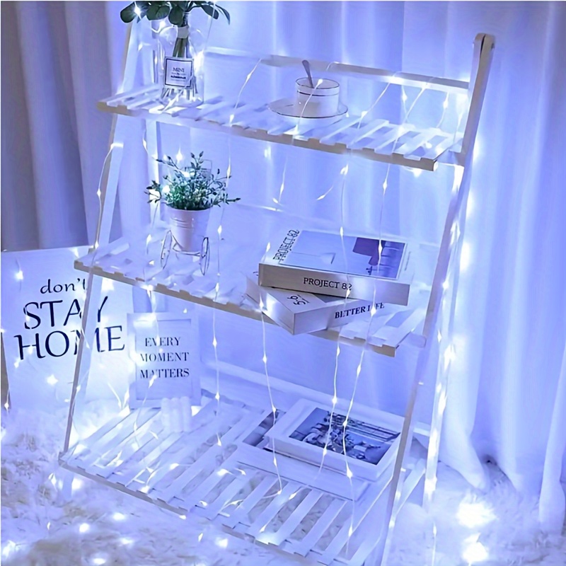 1 Pack, LED Mini Lights for Wedding Dormitory, Bedroom, Party, Holiday, Tapestry, New Year, Wedding Decoration String Lights, Birthday Decoration String Lights Garden Holiday Decoration, Valentine'S Day Bouquet Decoration, Fairy Lights, USB Powered Lights for DIY Wedding Party Bedroom Christmas Battery Included Valentine'S Day Gift Flower Decoration (White)