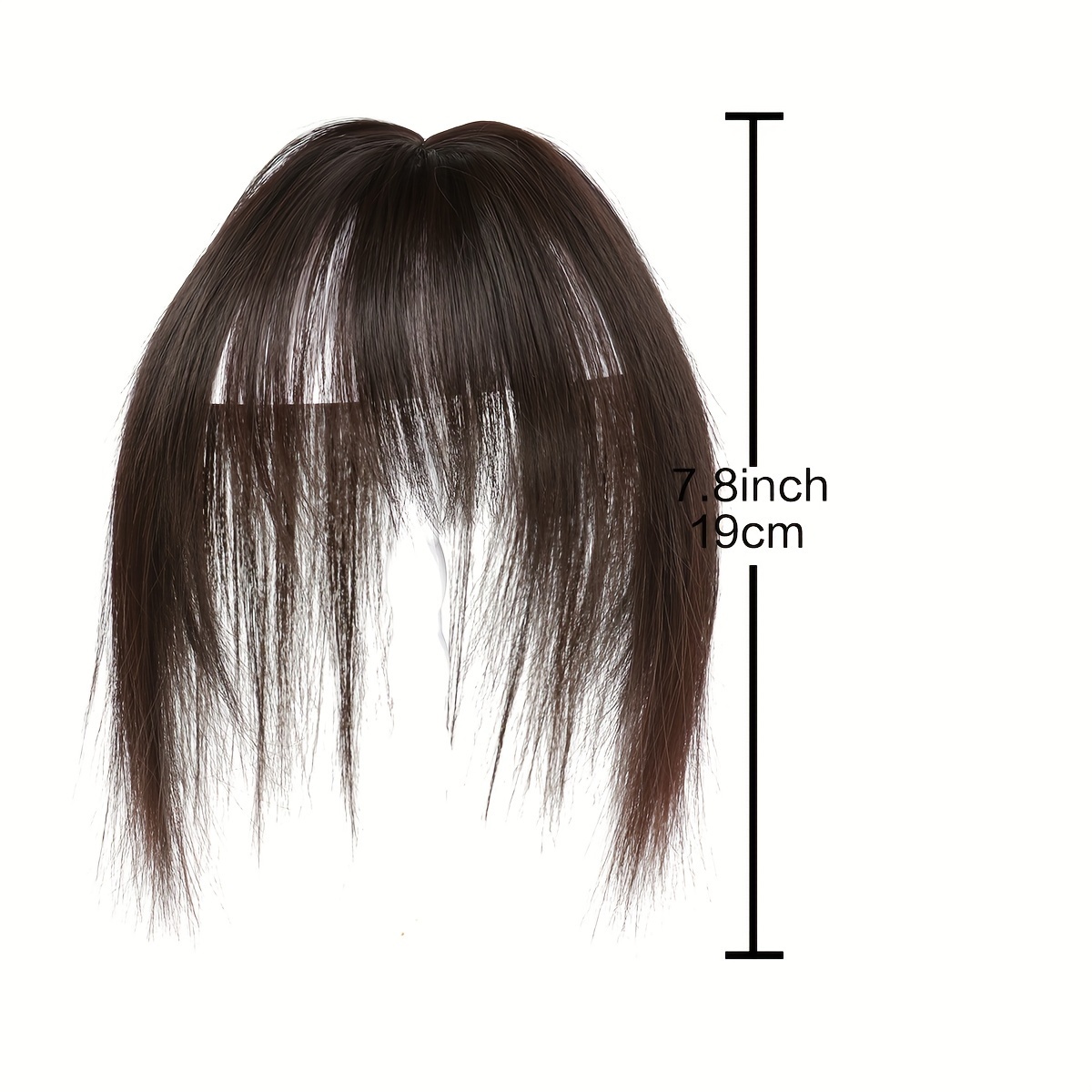 Invisible Synthetic Brown Front Bangs Hair Fringe Clip Temu