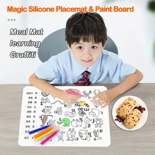 Silicone Placemats Babies Toddlers Cartoon Donut Castle - Temu