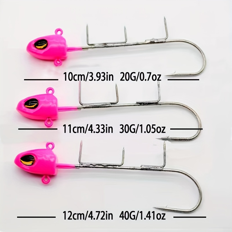 Glowing Jig Head Fishhooks Sea Fishing Hooks Night Fishing - Temu