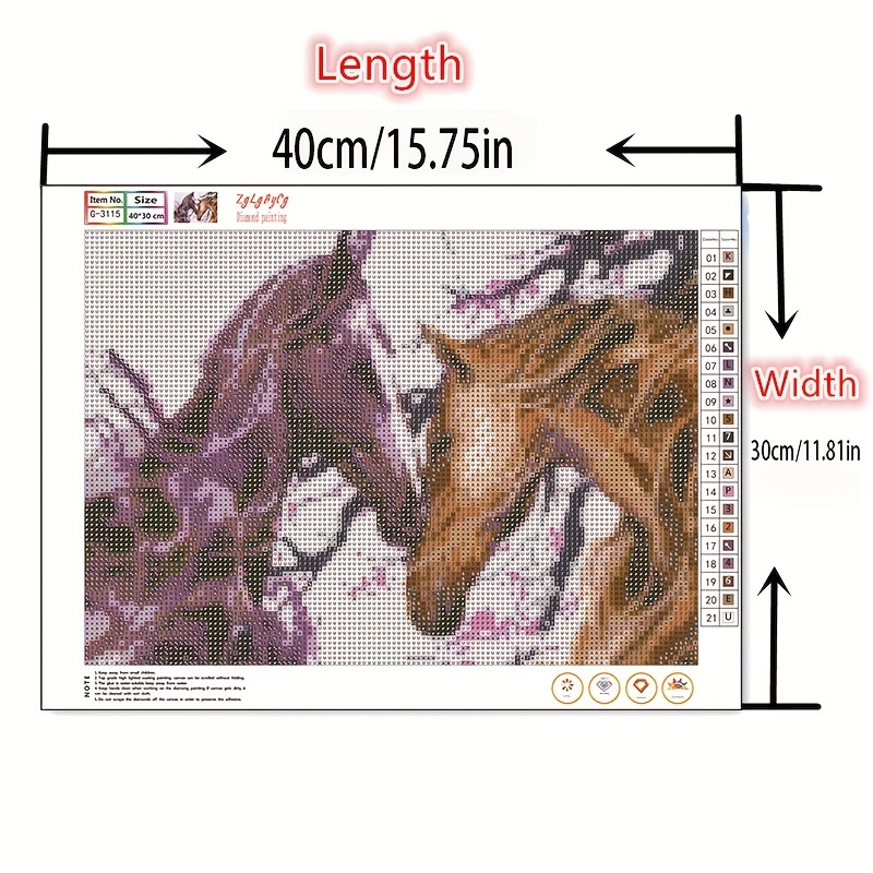 Horse Diy Diamond Painting Large Size Diamond Art Horse Animals