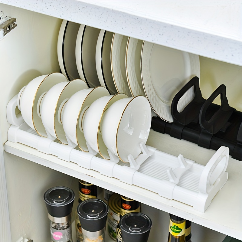 Organizador de porta platos,Organizador de soporte para platos Estante de  almacenamiento para platos,Estante de secado de platos de gabinete vertical