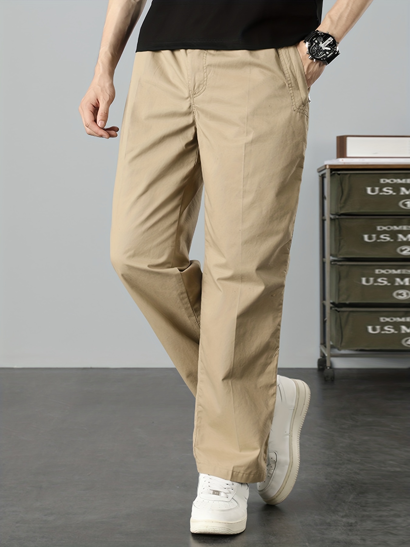 Men's Plus Size Cargo Pants - Temu