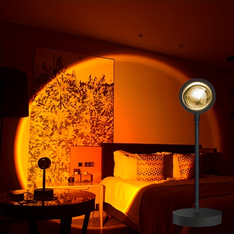 1pc Sunset Lamp Projection, USB Charging Projection Lamp LED Lighting,  Romantic Sunset Lamp For Self-Media Light, Romantic Family Atmosphere Light  For