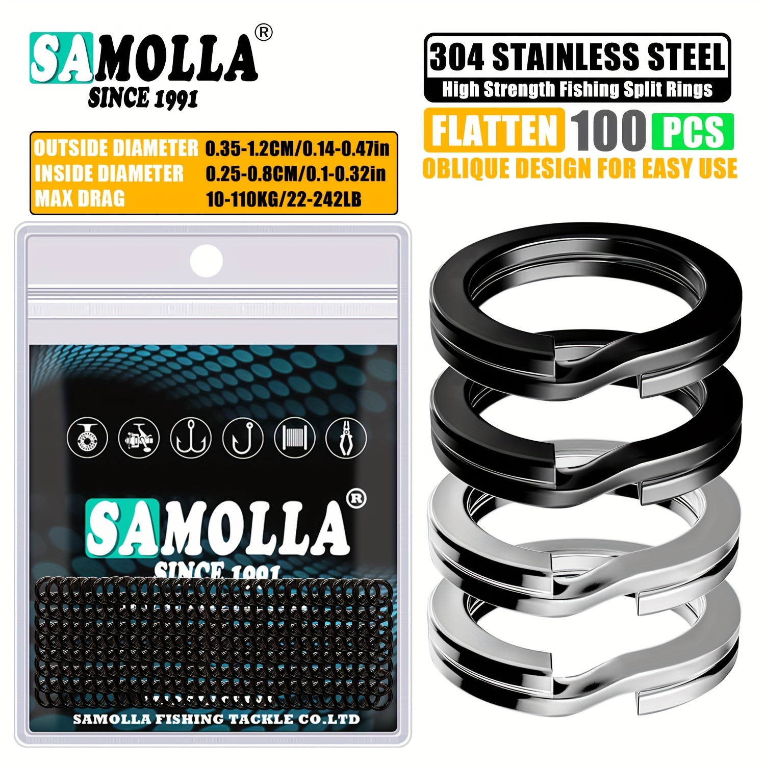 Stainless Steel Fishing Split Rings High Quality Double - Temu