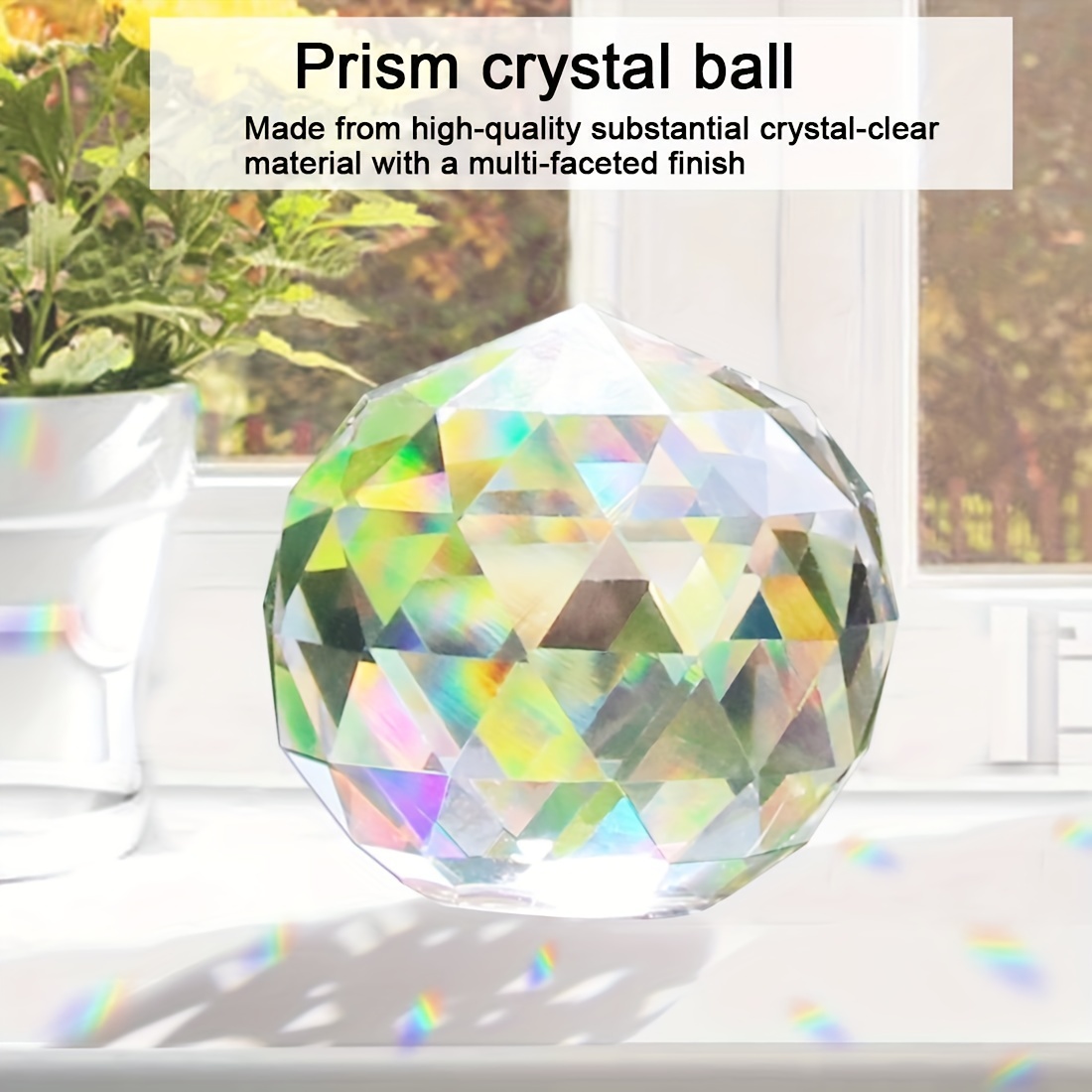 Boule de cristal en verre clair 2.36 /60mm, grande boule de