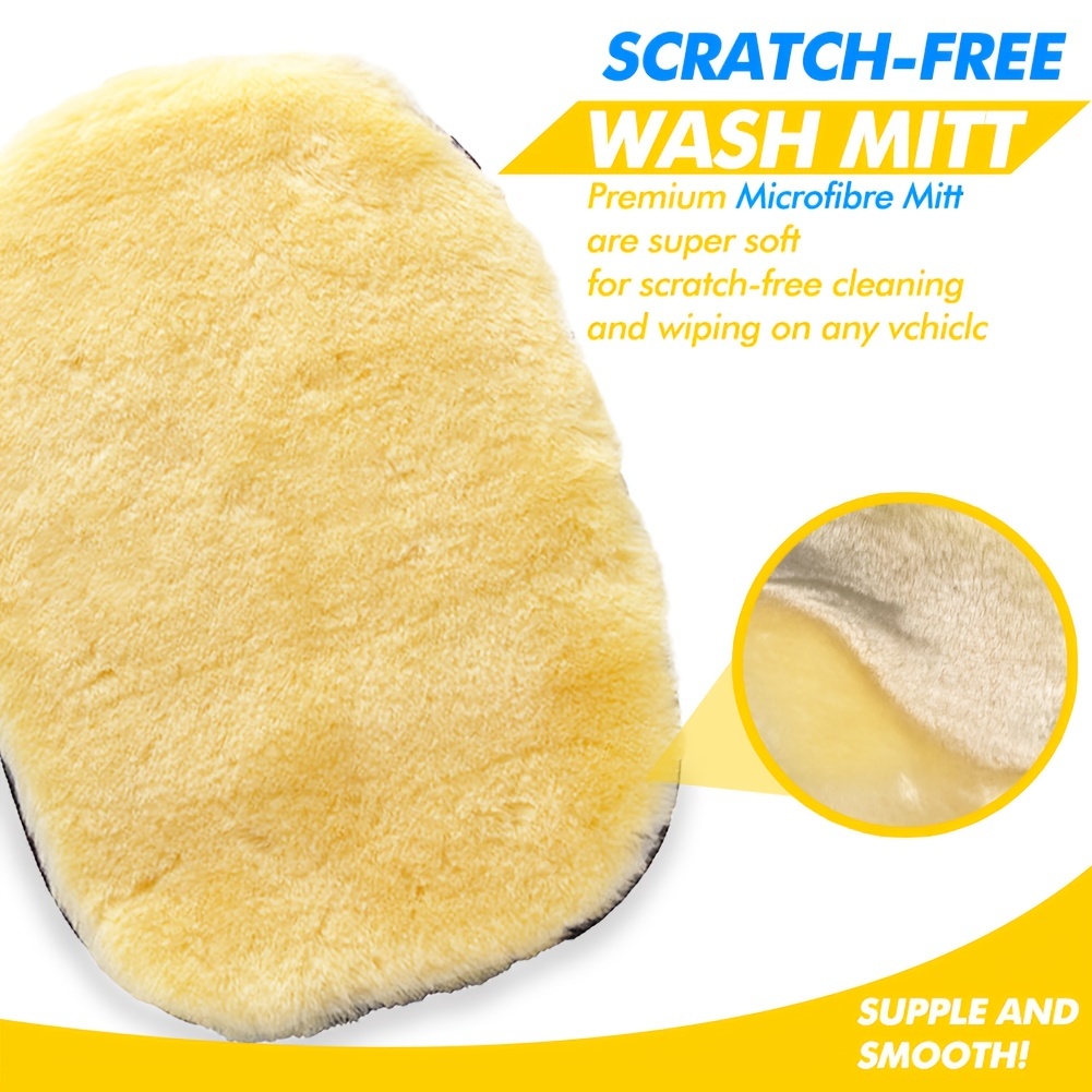 Car Wash Mitt Anti streak Anti scratch Car Cleaning - Temu