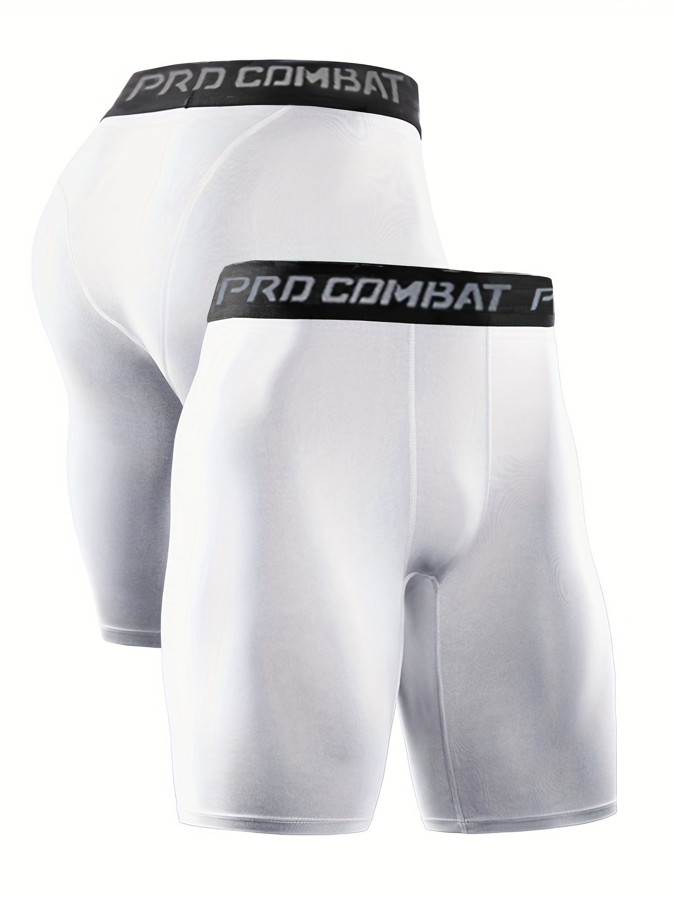 Nike Men's Pro Combat Tights Shorts White/Grey