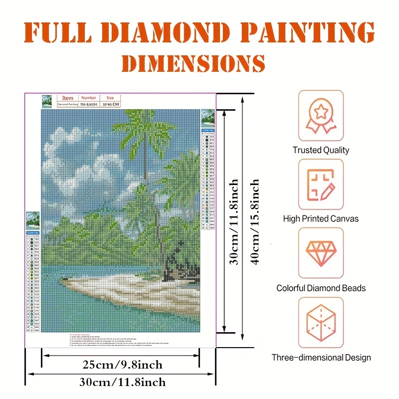 Diy Landscape Pattern Diamond Painting Set Mosaic Decorative - Temu