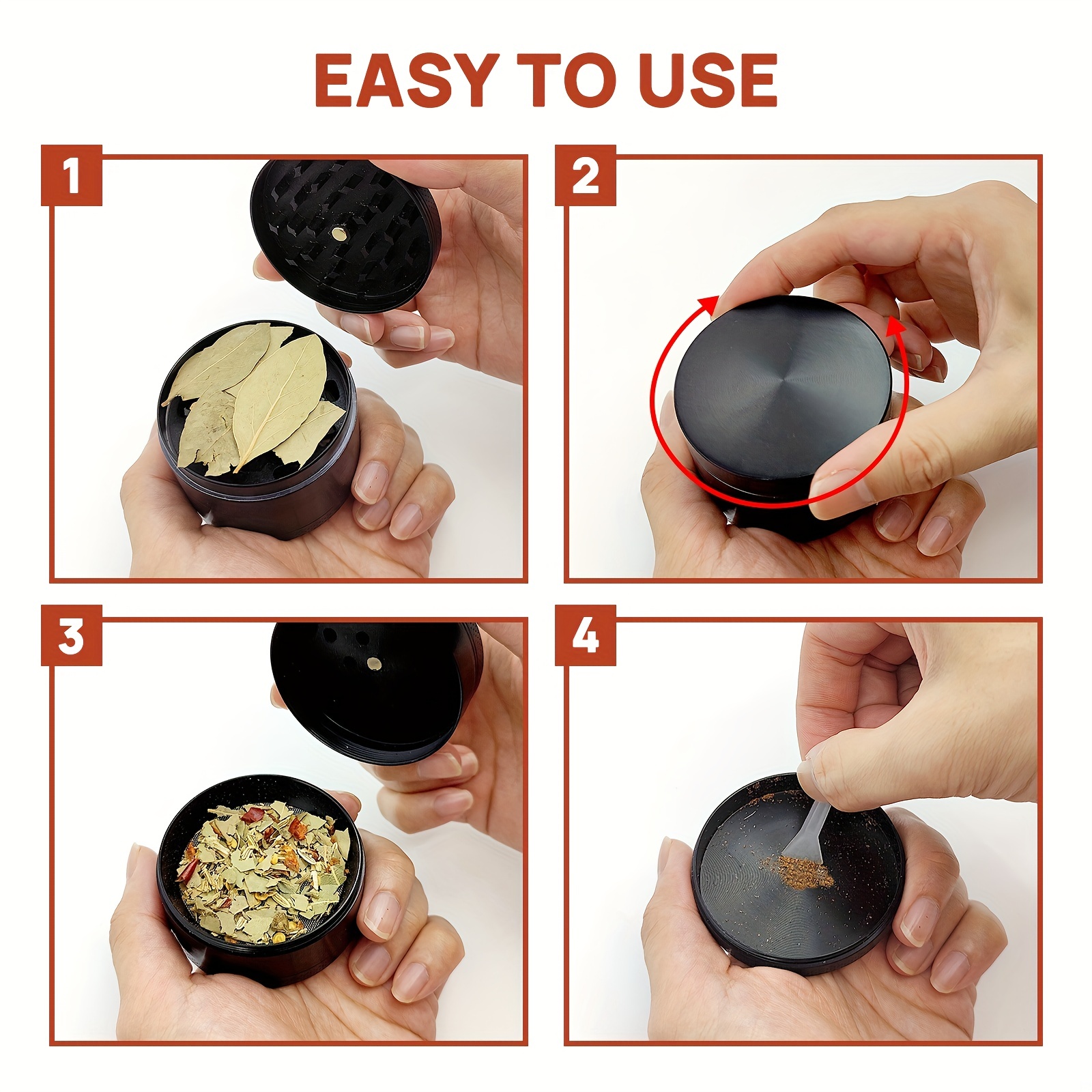 Large Grinder Perfect for Chefs 7 Colors