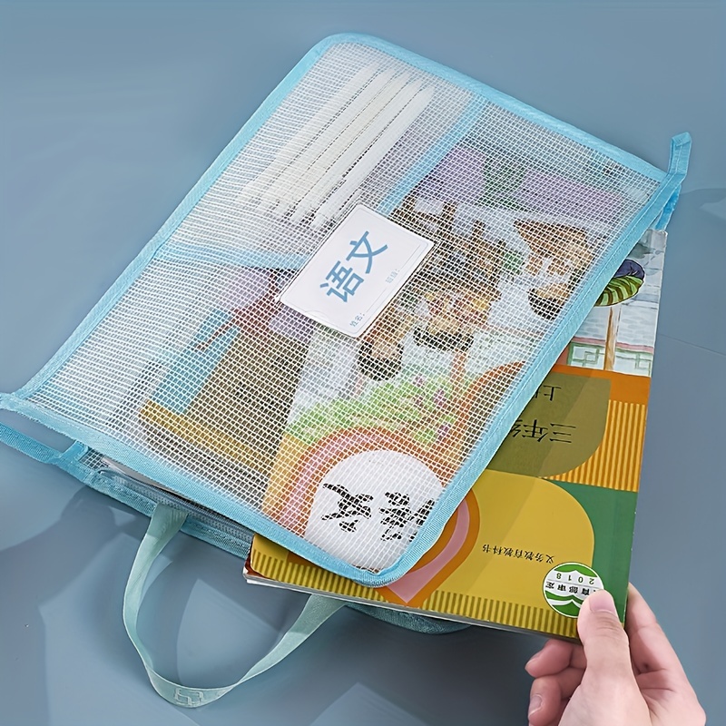 Mesh Zipper Bags Puzzle Bags Zipper Classrooms Plastic - Temu