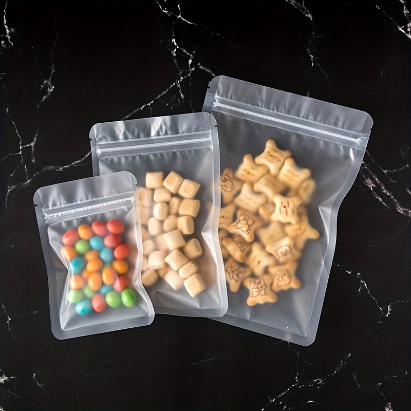 Frosted Transparent Ziplock Bag Clear Plastic Storage Bag Snack