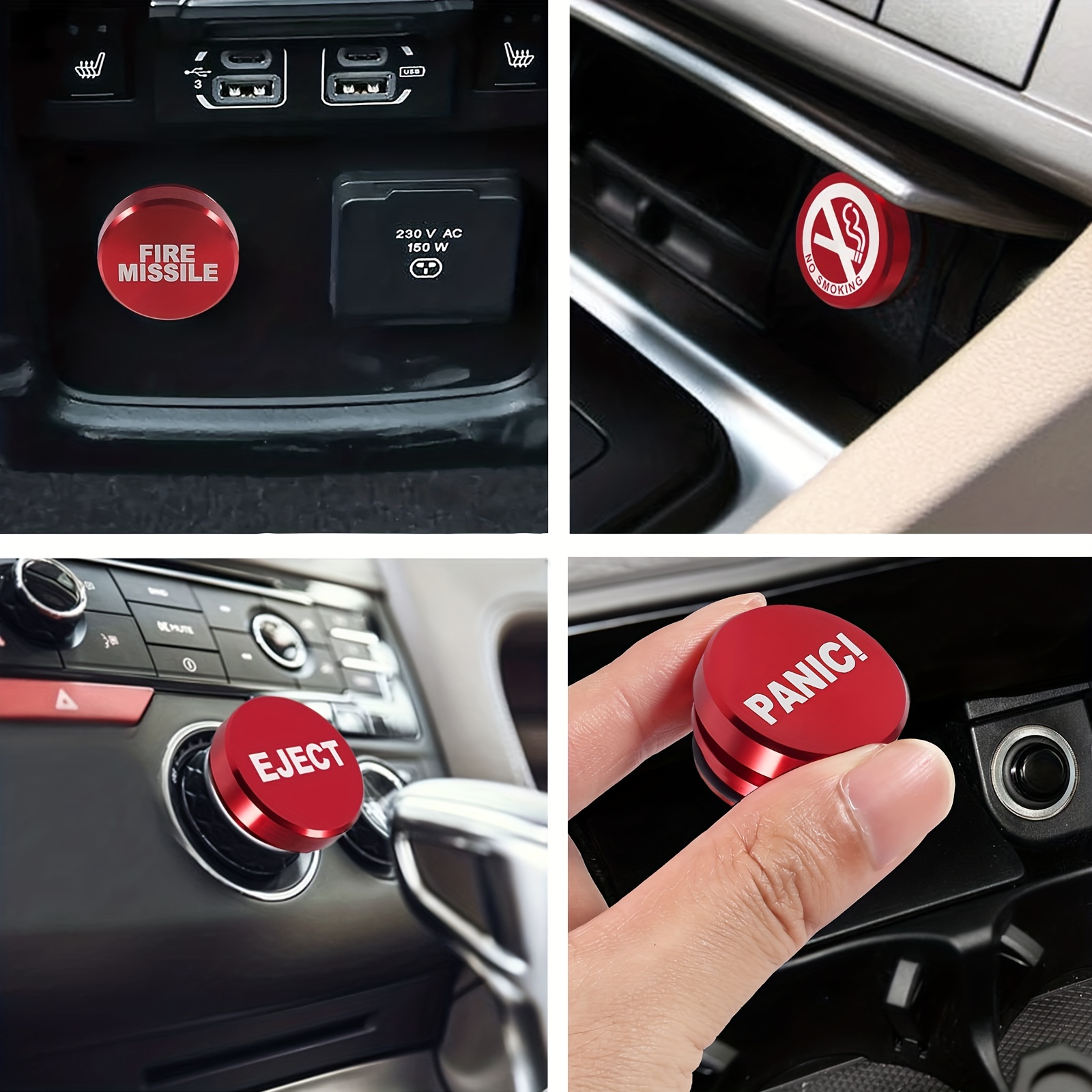 2Pcs Aluminum Dustproof Plug Billet Button Plug Standard 12V Replacement  Accessories Car Novelty Button Lighter Car Decoration Fits Most  Auto-Vehicles