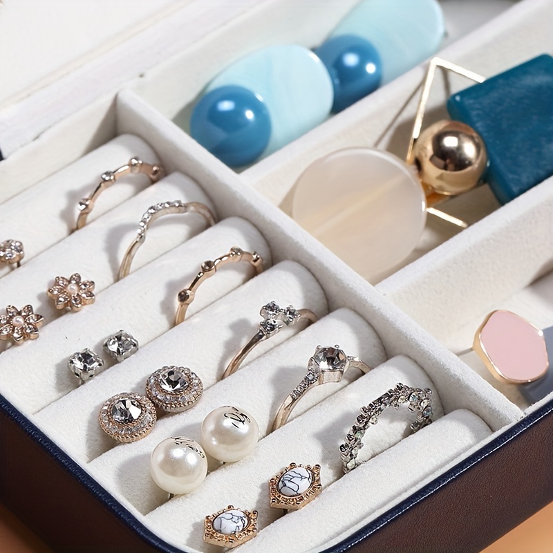 Double Layer Rectangular Jewelry Accessories Storage Box