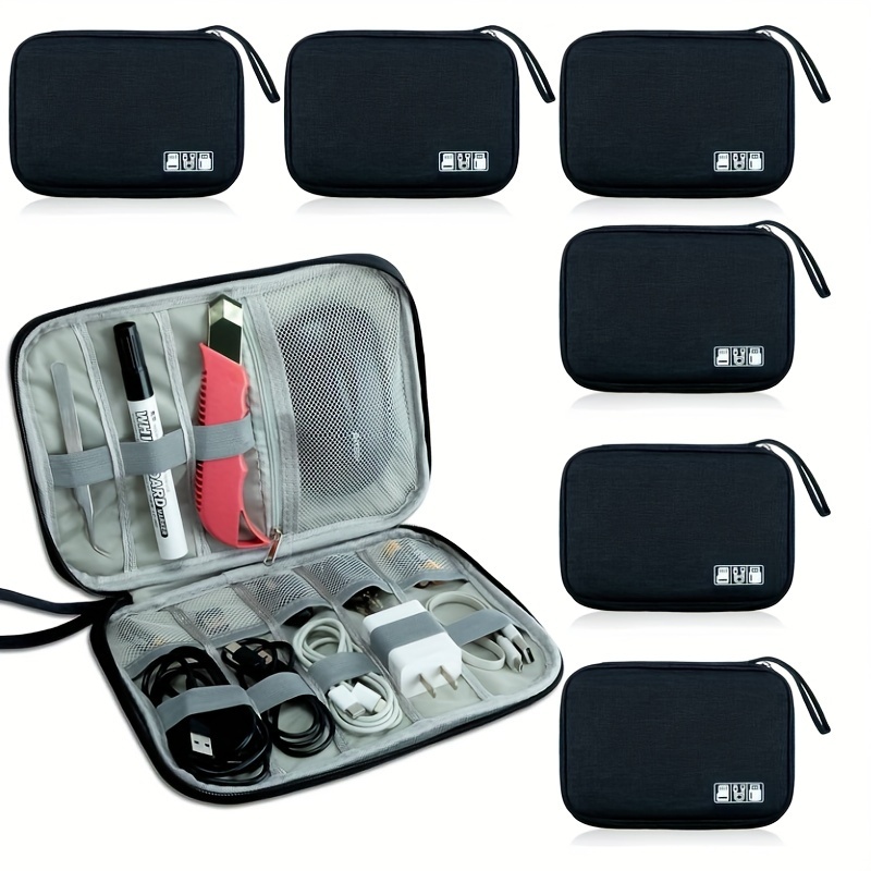 Organizador electrónico de viaje, organizador de cables universal,  accesorios electrónicos para cable, cargador, teléfono, USB, tarjeta SD, 1  paquete