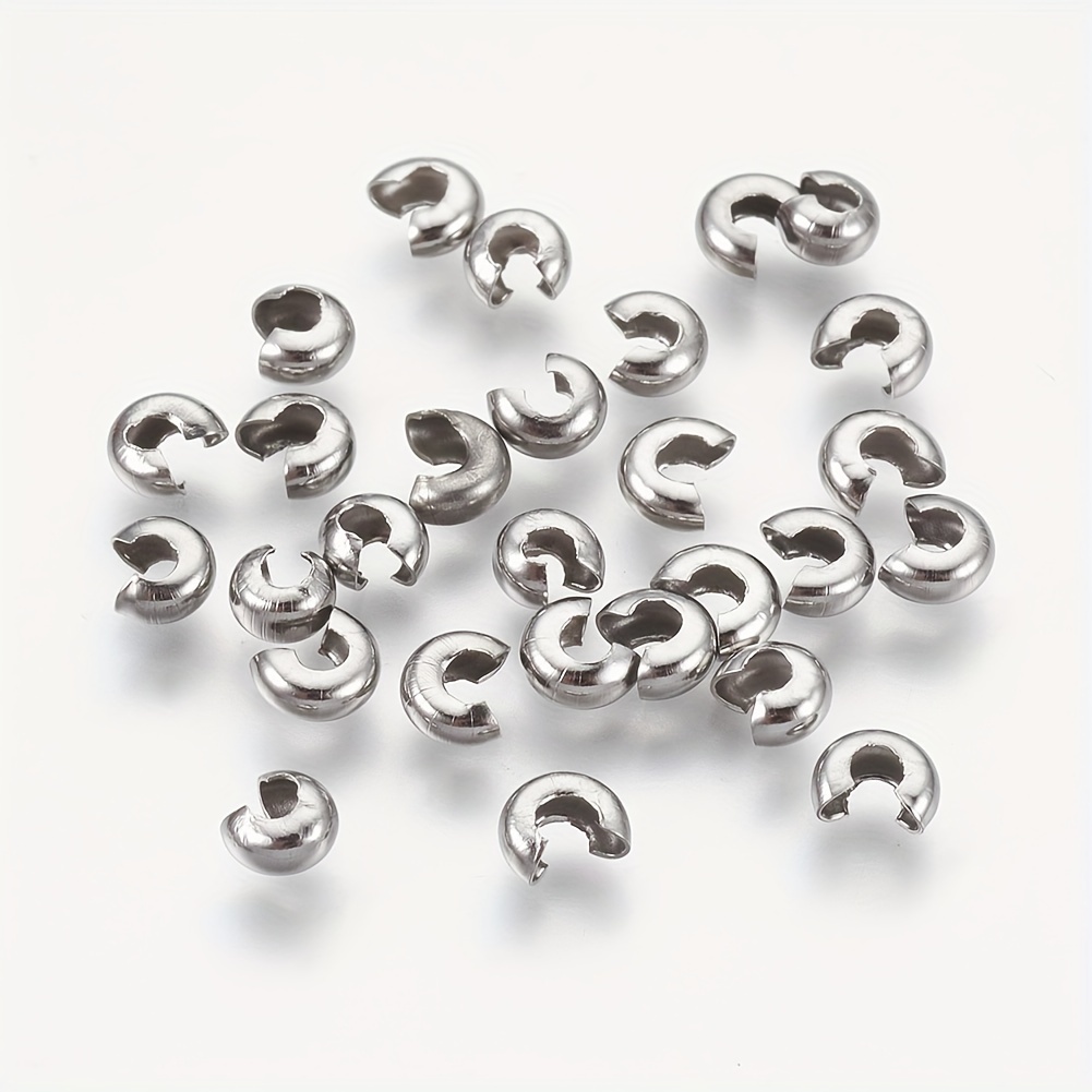 Stainless Steel Crimp Bead Covers (5 mm) Gold (10 pcs)