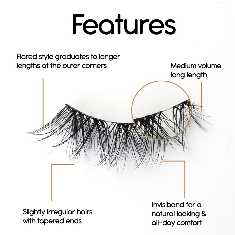 Natural Look False Lashes Faux Mink Fluffy Long Eyelashes Extension