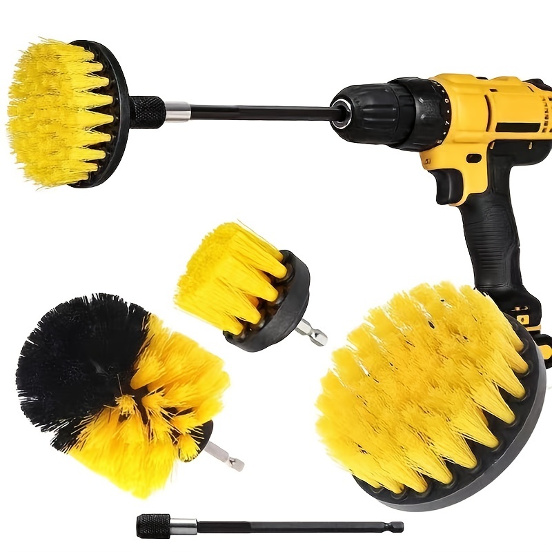 7 Pcs Electric Drill Brush Attachment Set, Power Drill Scrub Brush Wash  Clean Tool Kit with Extend Attachment for Cleaning Bathroom Kitchen, Car  Washing, Grout, Carpet, Floor, Tub, Tile, Corners, Tire 
