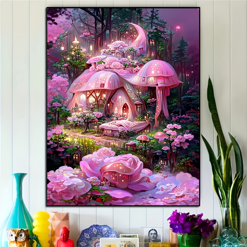 Building Flower Building Artificial Diamond Painting - Temu