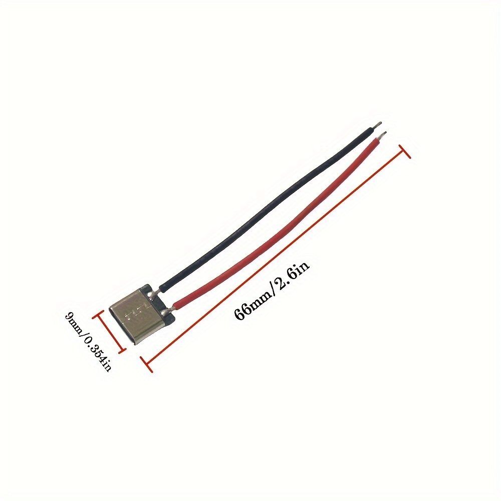 5pcs/10pcs cable de carga para teléfono móvil con cabezal de solderado usb tipo-c 2p detalles 1