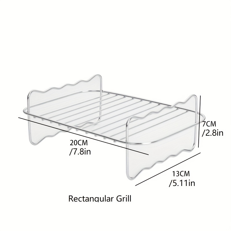 1 Pieza Rejilla Freidora Aire 4 Brochetas 7 48''x7 48''x2 - Temu Chile