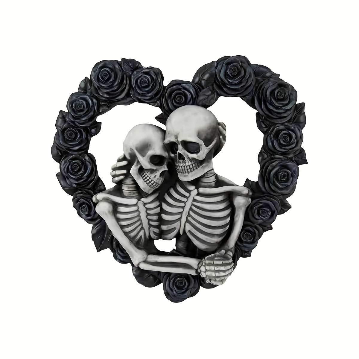 Halloween Gothic Rose Flower Love Heart Skull Couple Door - Temu