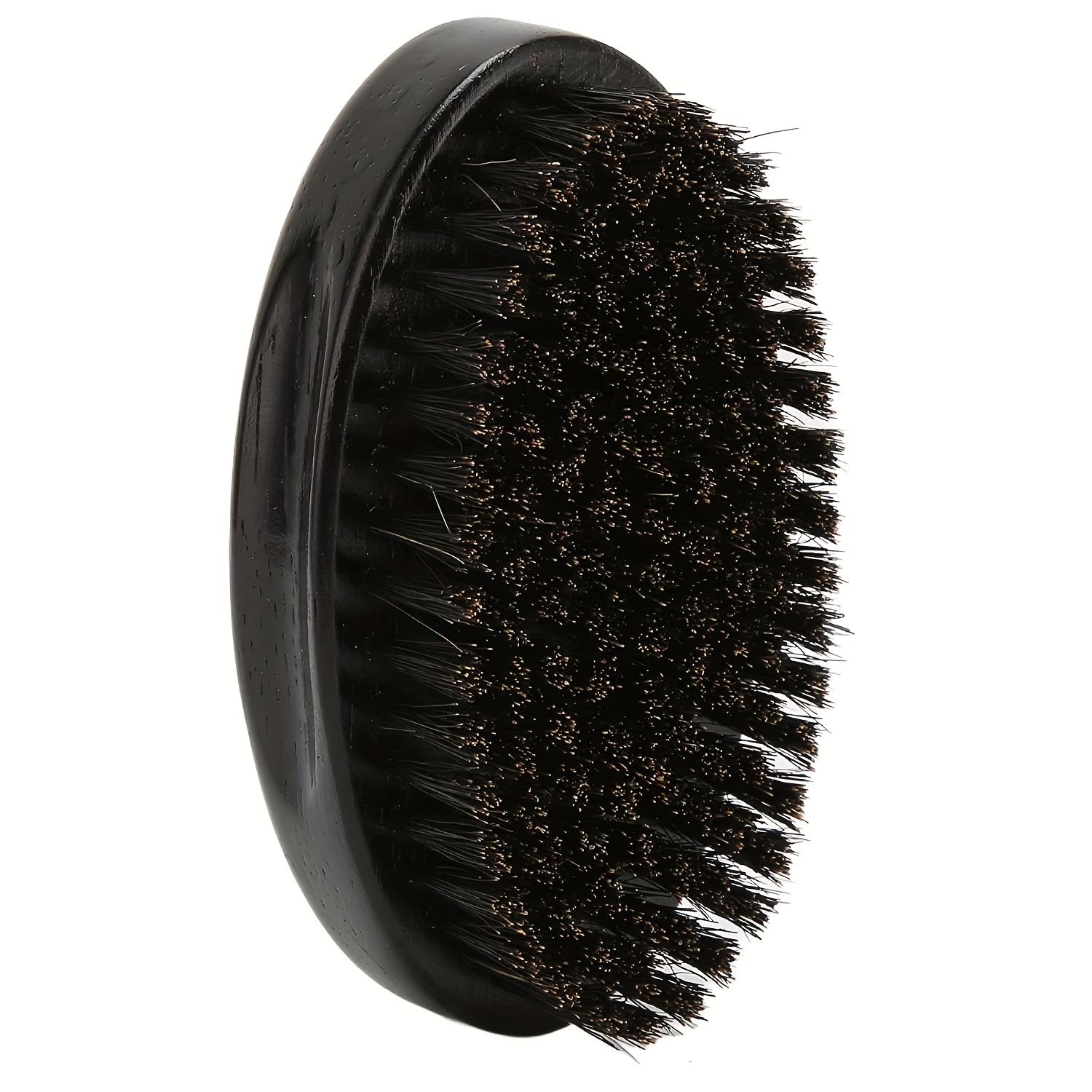 Mens Wild Boar Bristle Hair Brush - Stiff Bristles Black Walnut