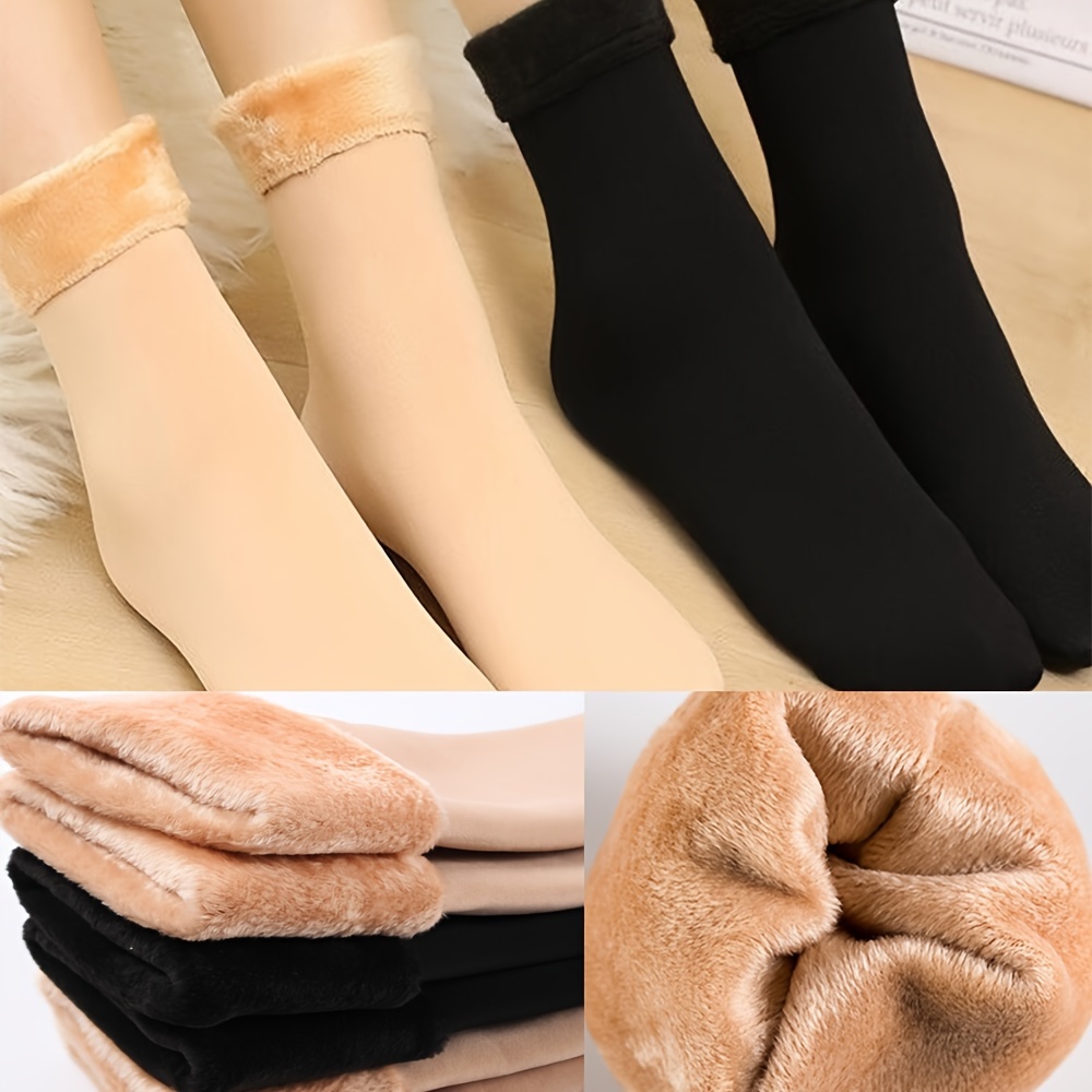 3 par/lote de calcetines térmicos gruesos cálidos de invierno para mujer,  calcetín sin costuras de l Tan Jianjun unisex