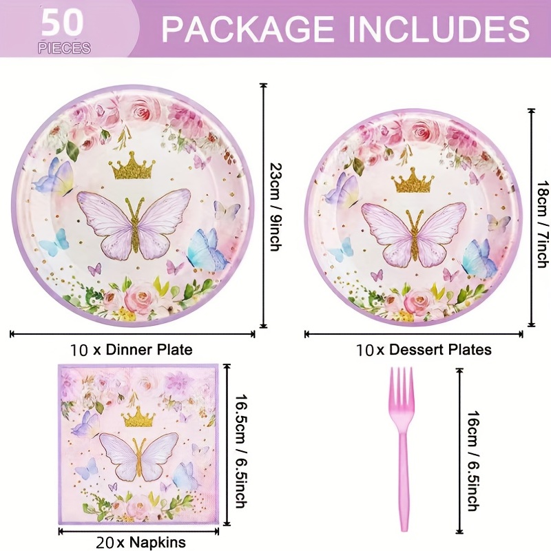 Floral Paper Plates And Napkins Party Supplies Serves 10 - Temu