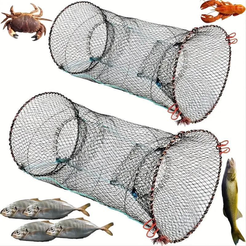 Crawfish Fish Trap For Bait Fish, Folded Crawdad Crayfish Traps, Fishing  Accessories