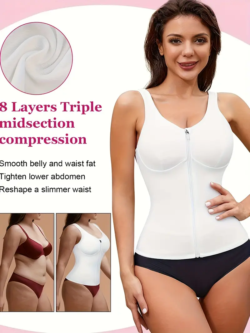 Women's Compression Tank Tops Tummy Control Shapewear - Temu