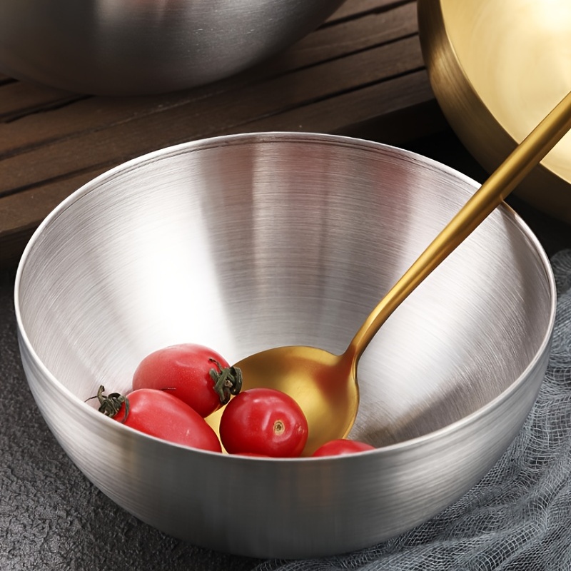 DOITOOL extra large mixing bowl large stainless steel mixing bowls fruit  salad container stainless steel large bowl metal mixing bowls fruit salad